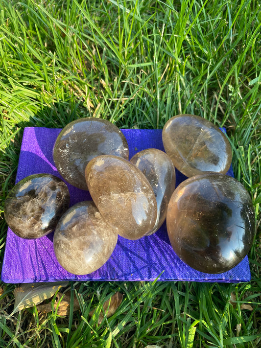 Smoky Quartz Palm Stone