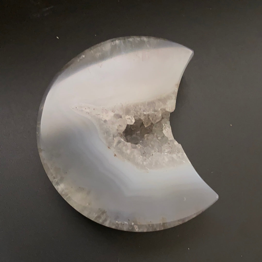 Druzy Agate Crescent Moons - The Healing Collective NY
