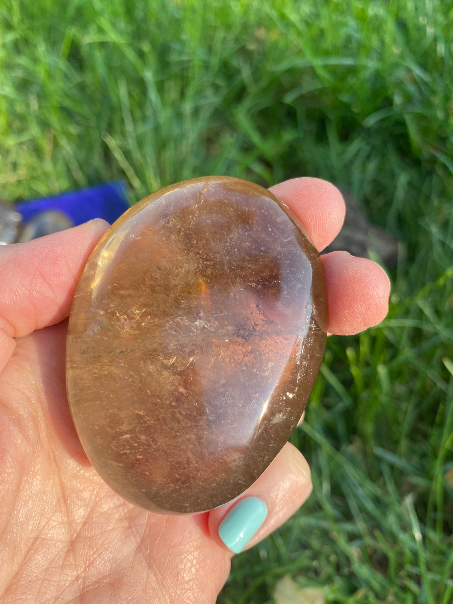 Smoky Quartz Palm Stone