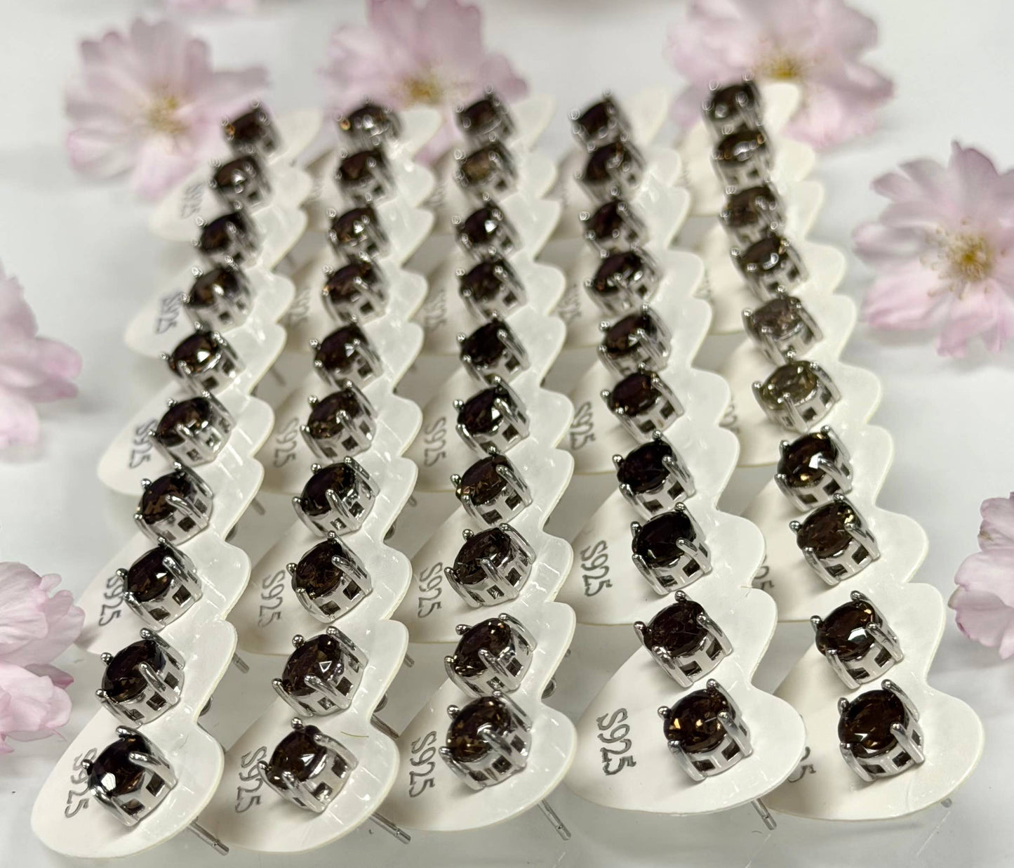 Smoky Quartz Stud Earring