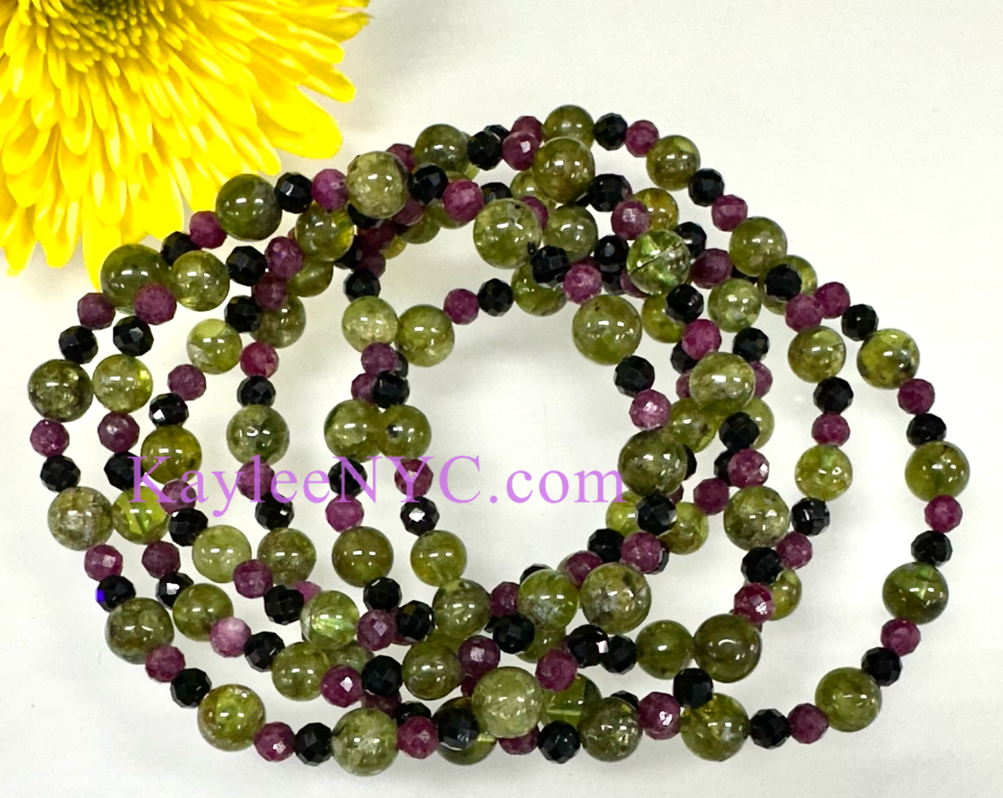 Leo Zodiac Natural Crystal Healing Stretch Bracelet ~7.5"