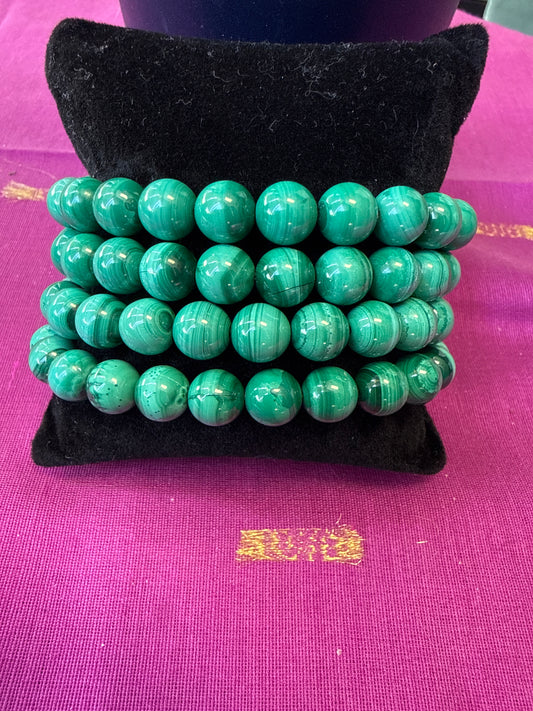 Malachite Bracelets 8mm Beads - Cozy Coven