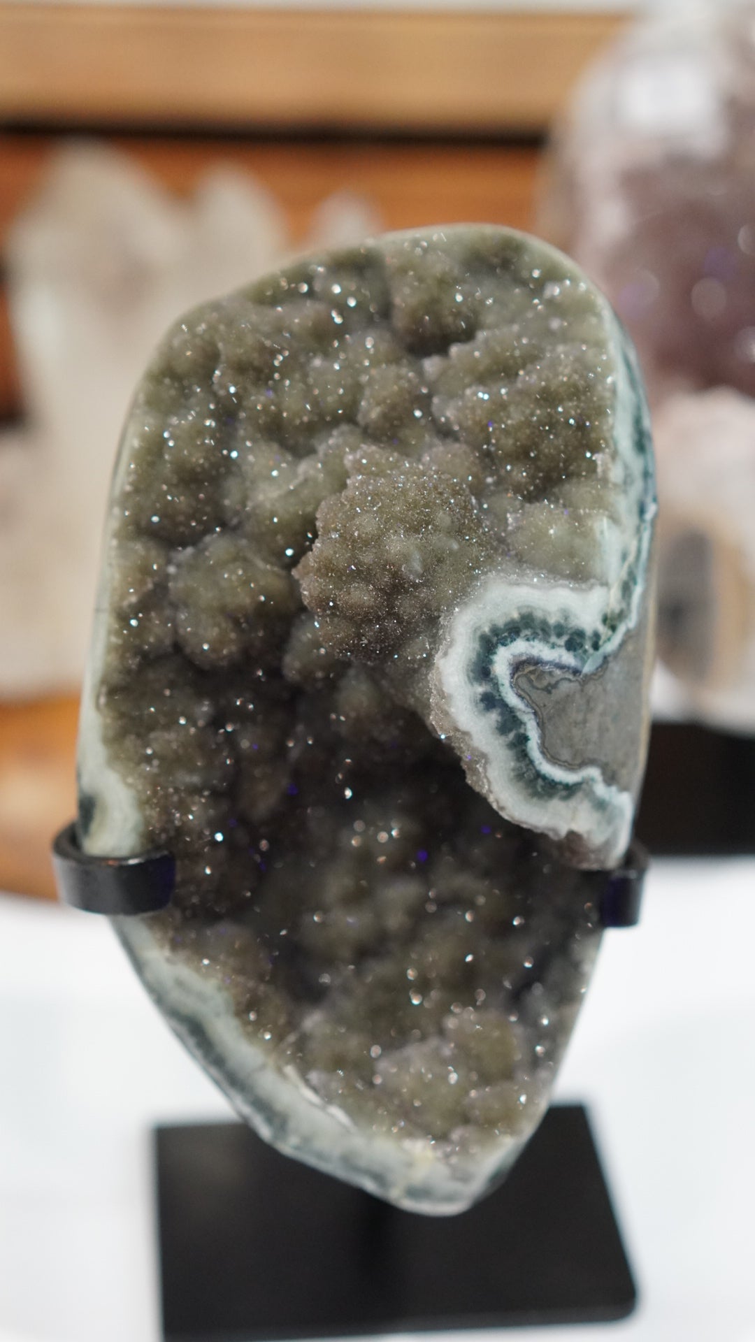 Uruguayan Amethyst Geode with Custom Stand