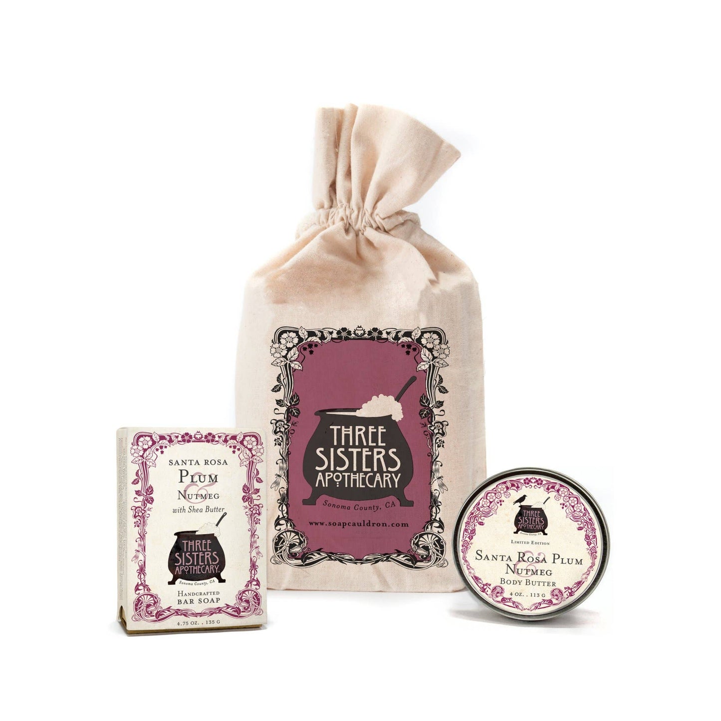 Muslin Gift Set Bar Soap & Body Butter