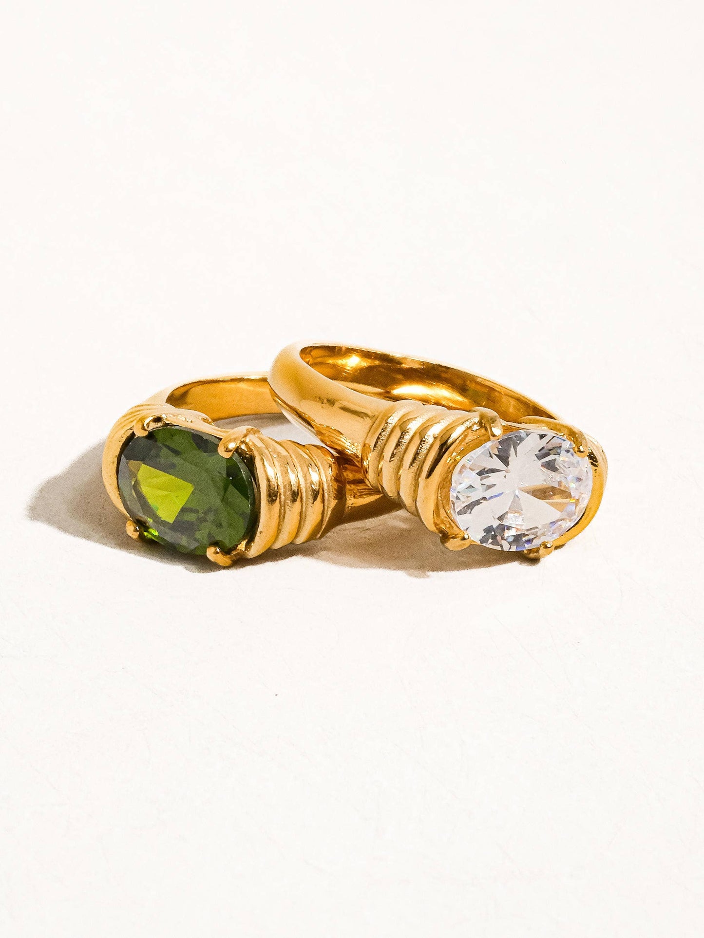 Verna 18K Gold Non-Tarnish Rhinestone Ring - Cozy Coven
