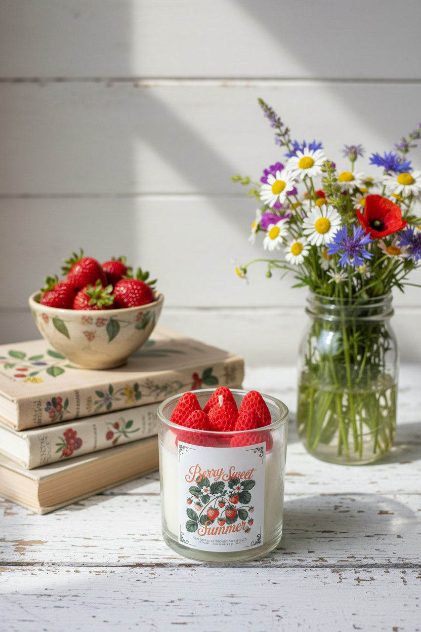 Berry Sweet Summer Strawberry 🍓 Scented Candle - Cozy Coven