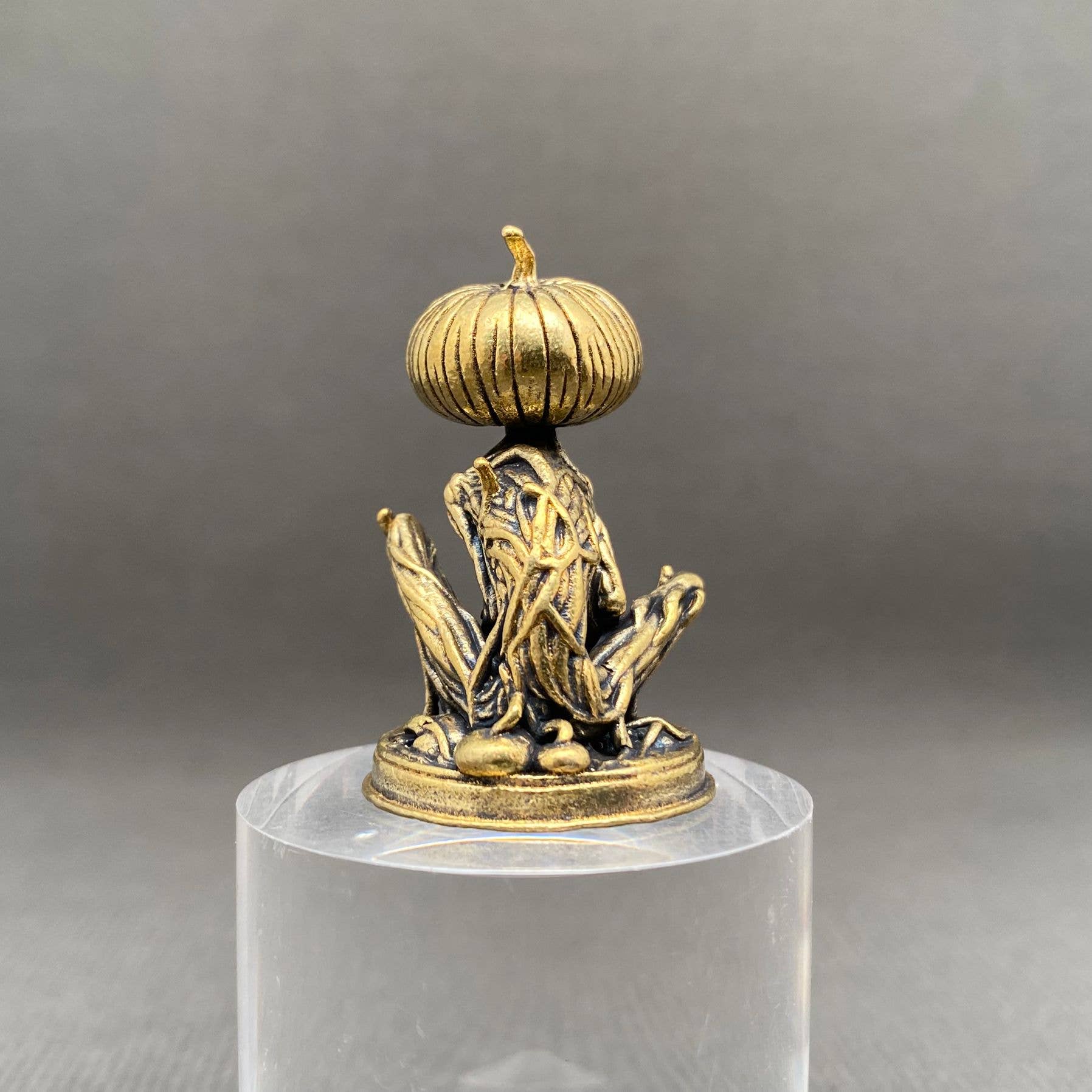 Brass Pumpkin Ghost - Cozy Coven