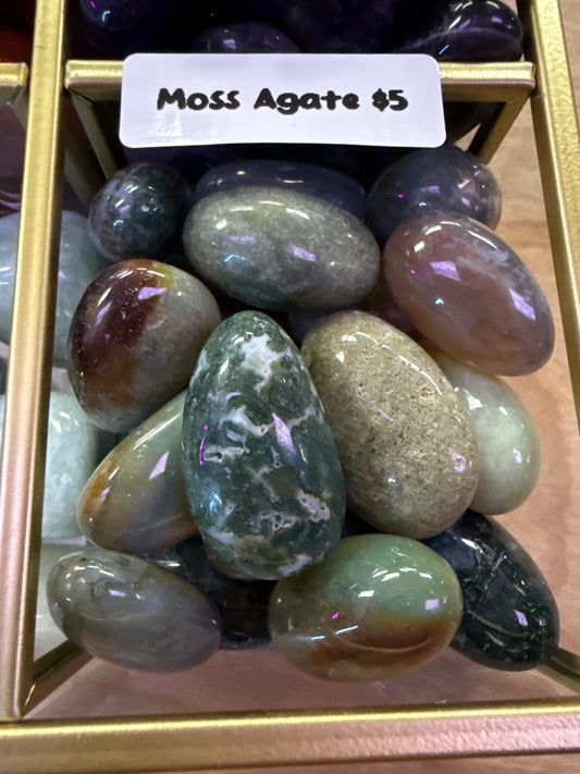 Moss Agate Tumbles