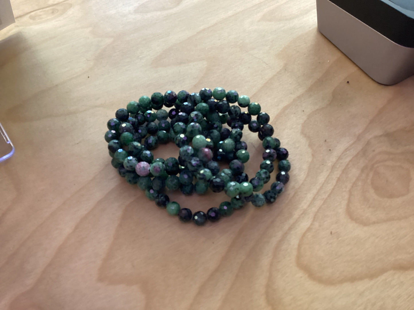 Faceted Gemstone Beaded Bracelet