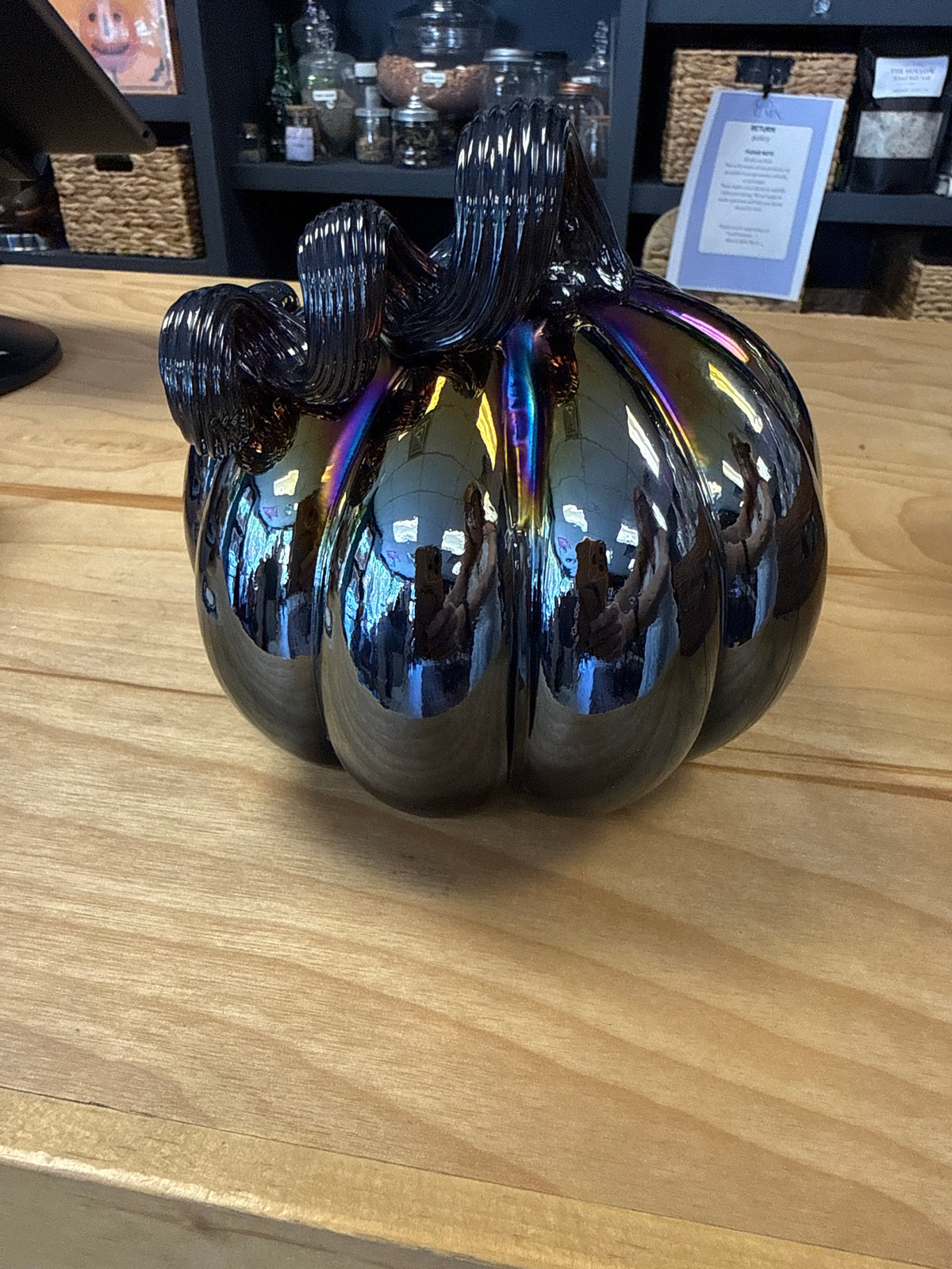 Hand Blown Glass Pumpkin - Cozy Coven