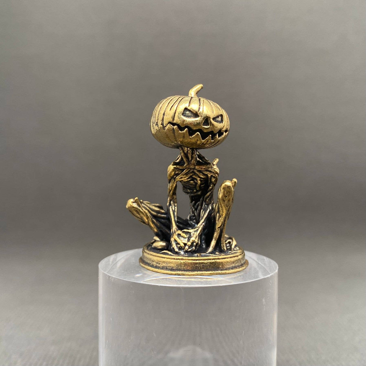 Brass Pumpkin Ghost - Cozy Coven