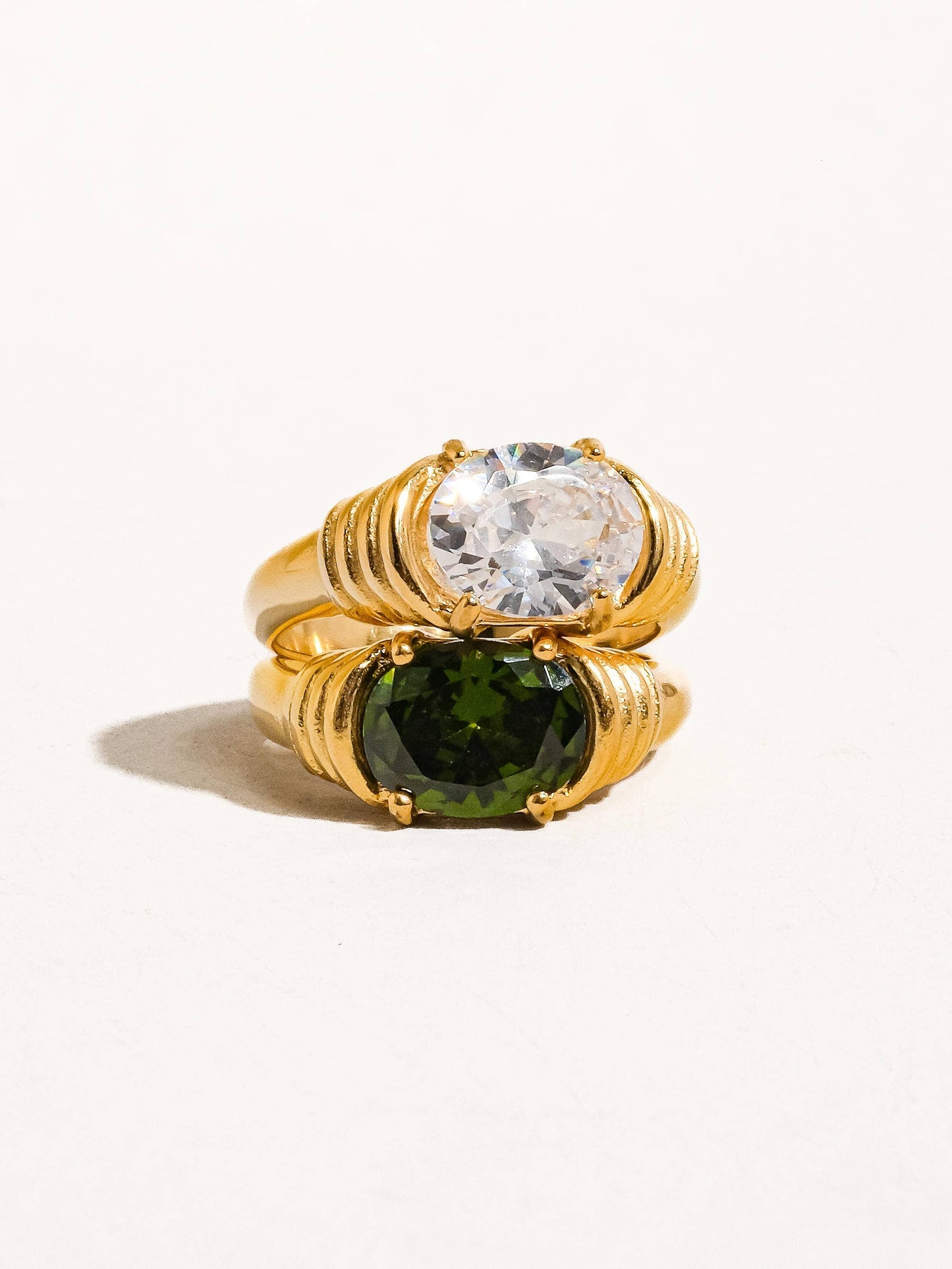Verna 18K Gold Non-Tarnish Rhinestone Ring - Cozy Coven