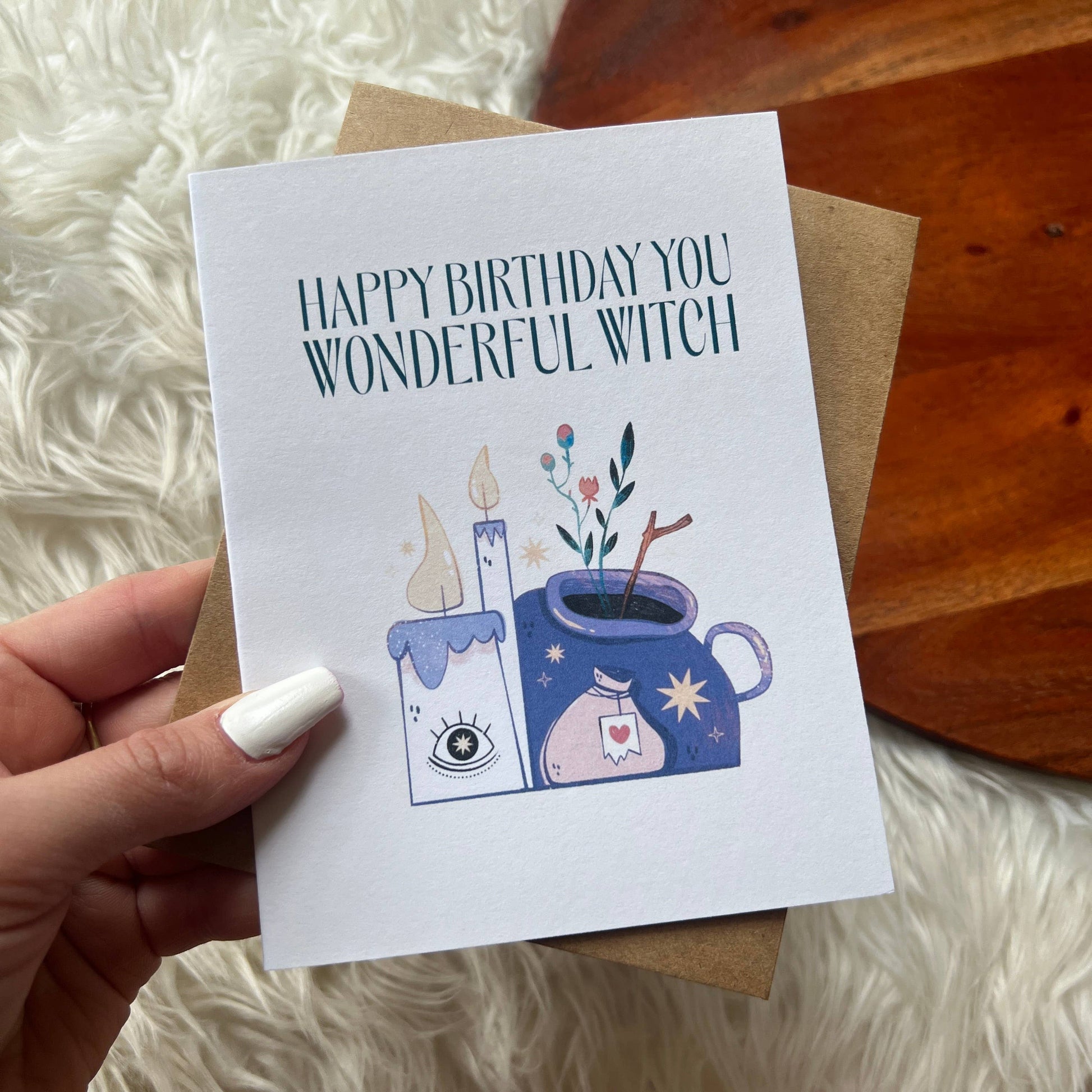 "Happy Birthday You Wonderful Witch" Birthday Card - Cozy Coven