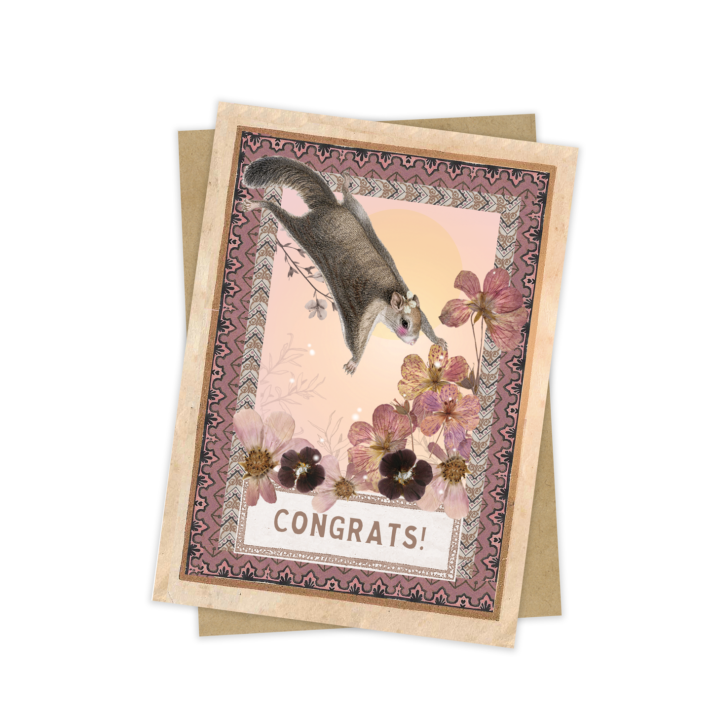 Squirrel Congrats - Mini Greeting Card