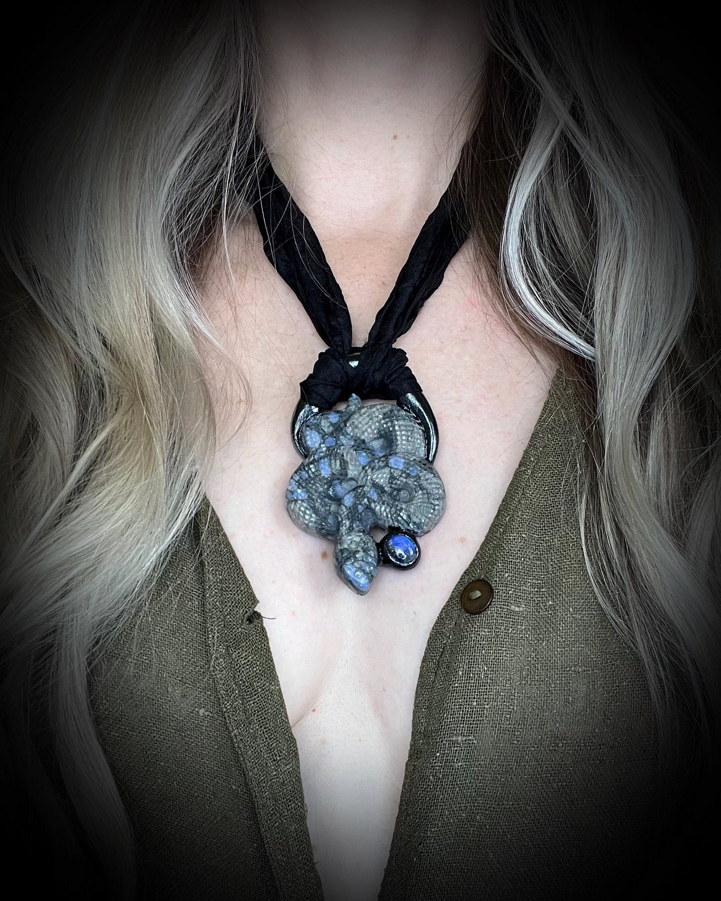 BECOME SPELLBOUND COLLECTION Que Sera Snake Talisman with Tanzanite