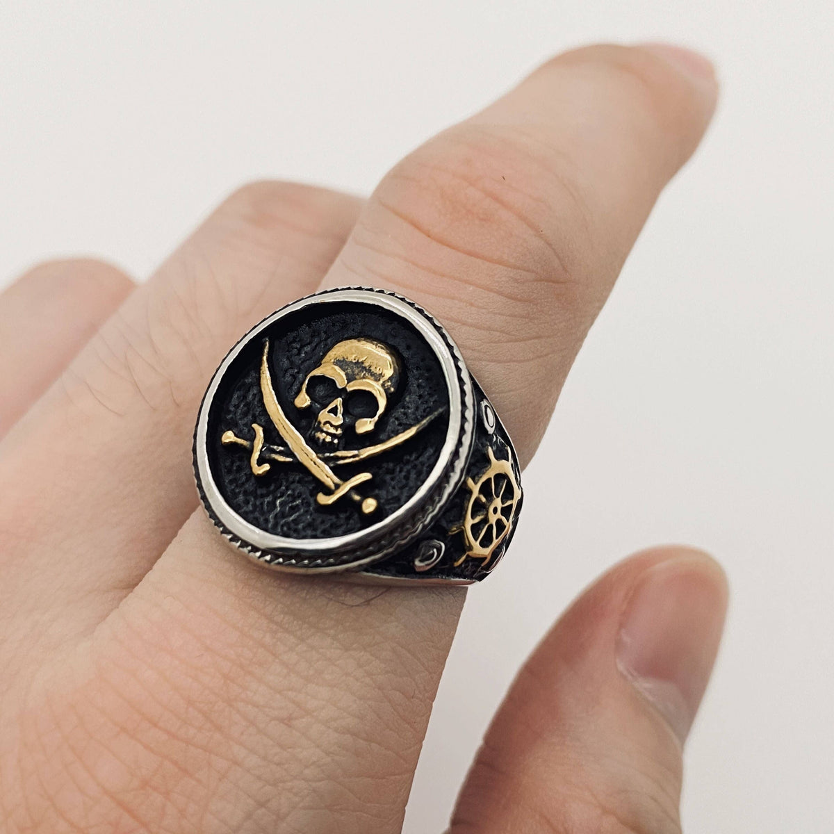 Stainless Steel Pirate Skull Ring