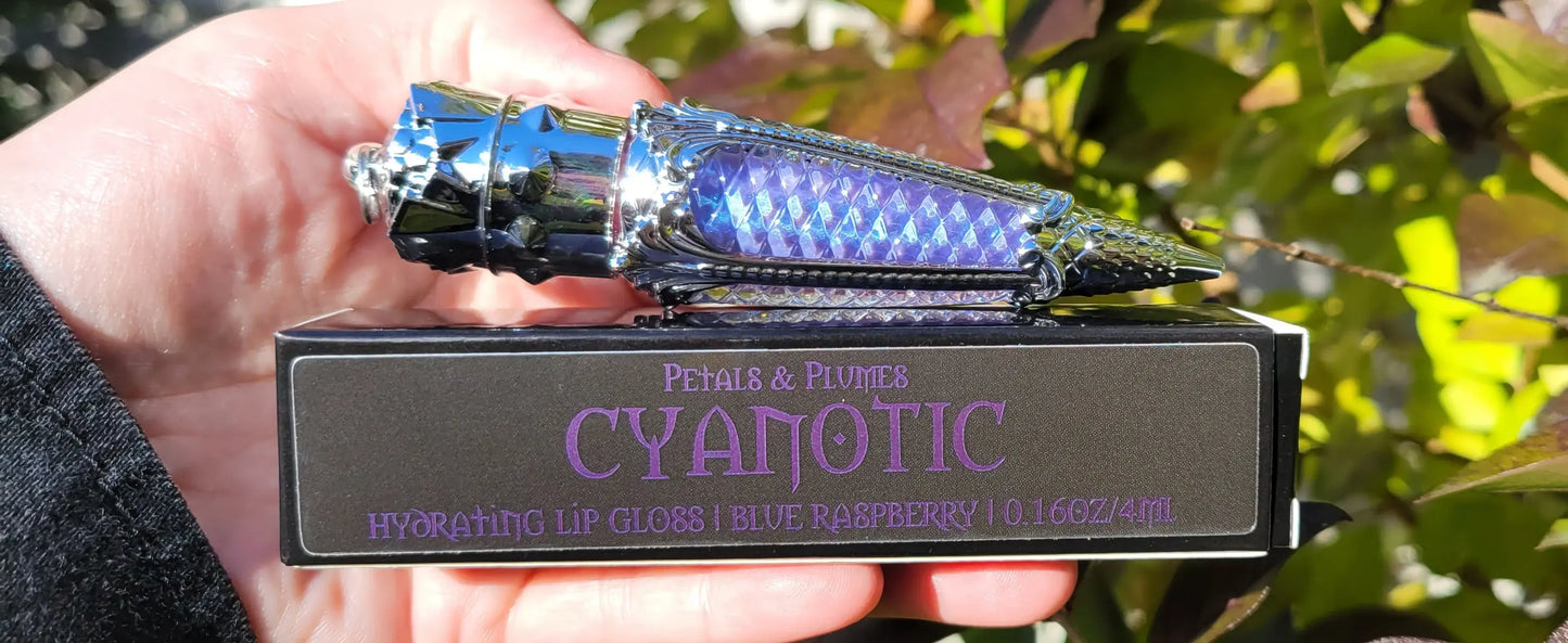 Cyanotic Lip Gloss | blue raspberry | blue & purple shift |