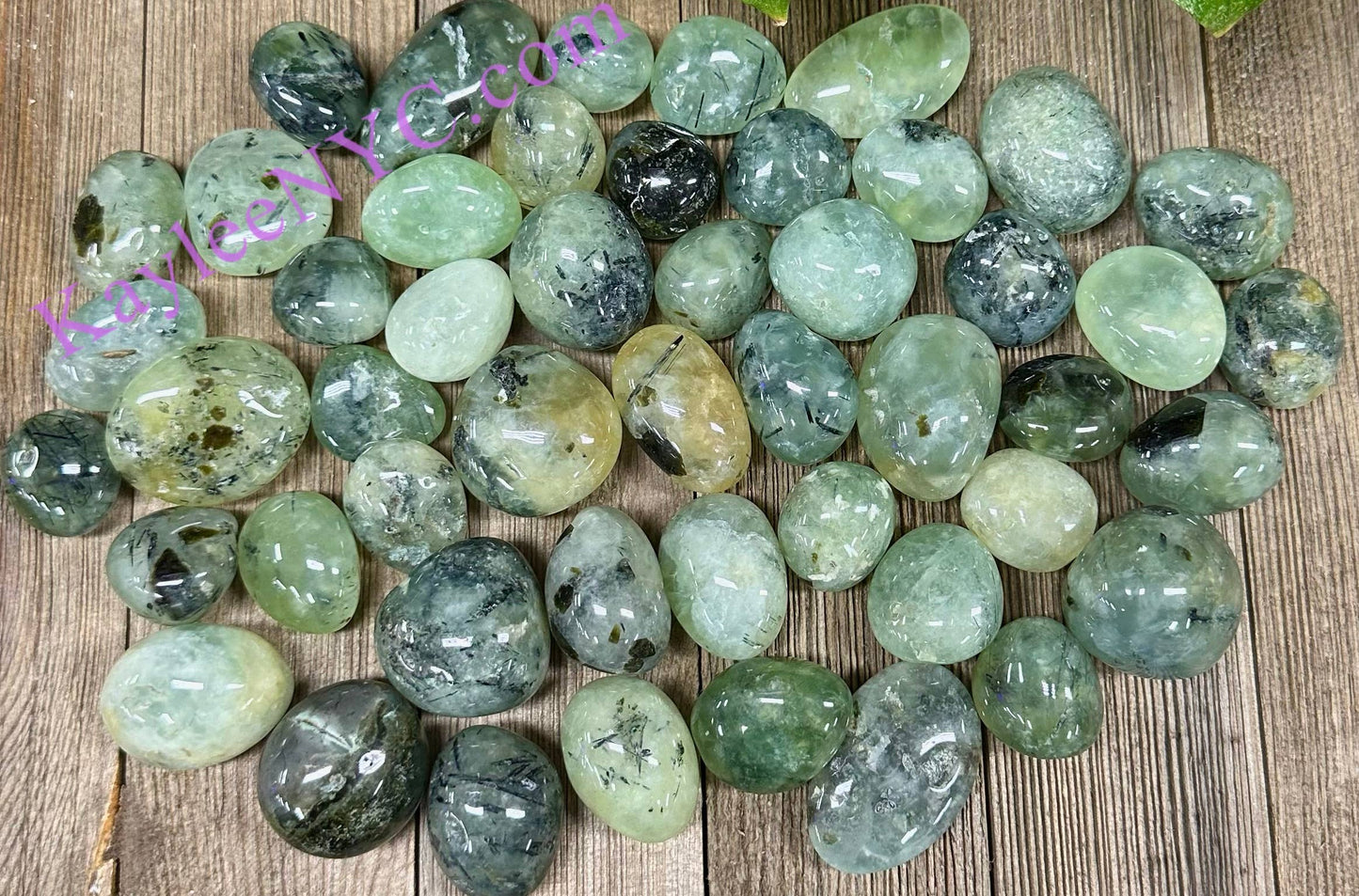 2 Lbs Natural Prehnite Tumble Healing Energy - Cozy Coven