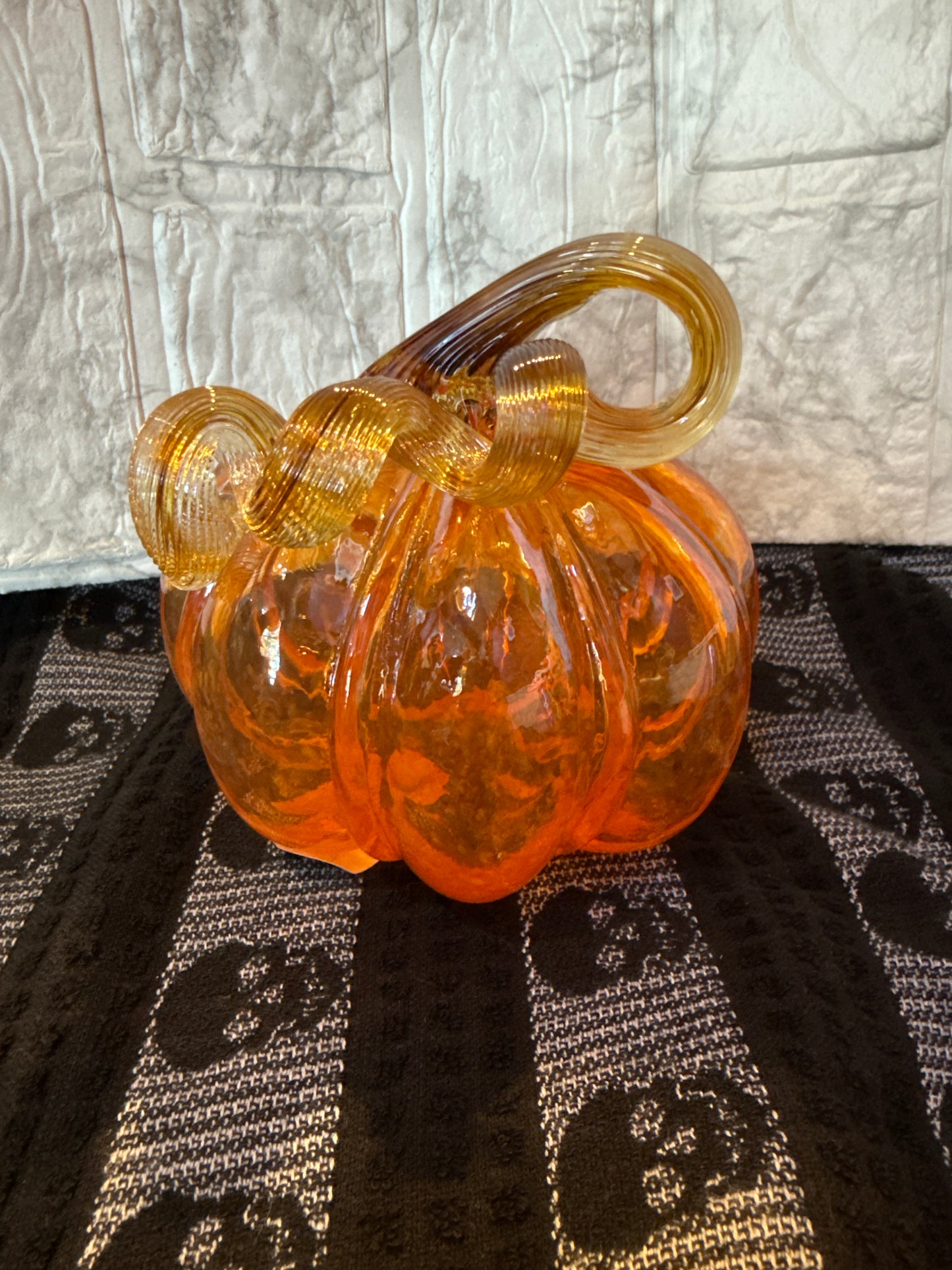 Hand blown Glass Pumpkin