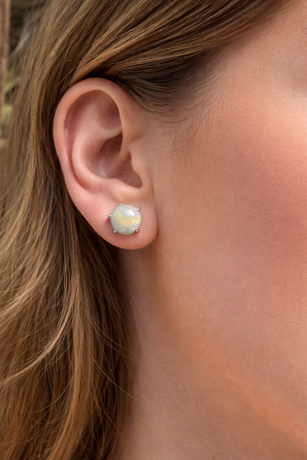 Opal Stud Earring 6mm