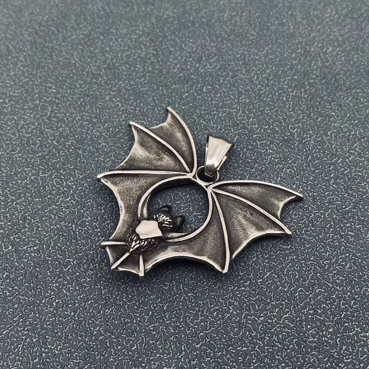 Gothic Stainless Steel Bat Pendant - MJ/MNP/GT - Cozy Coven