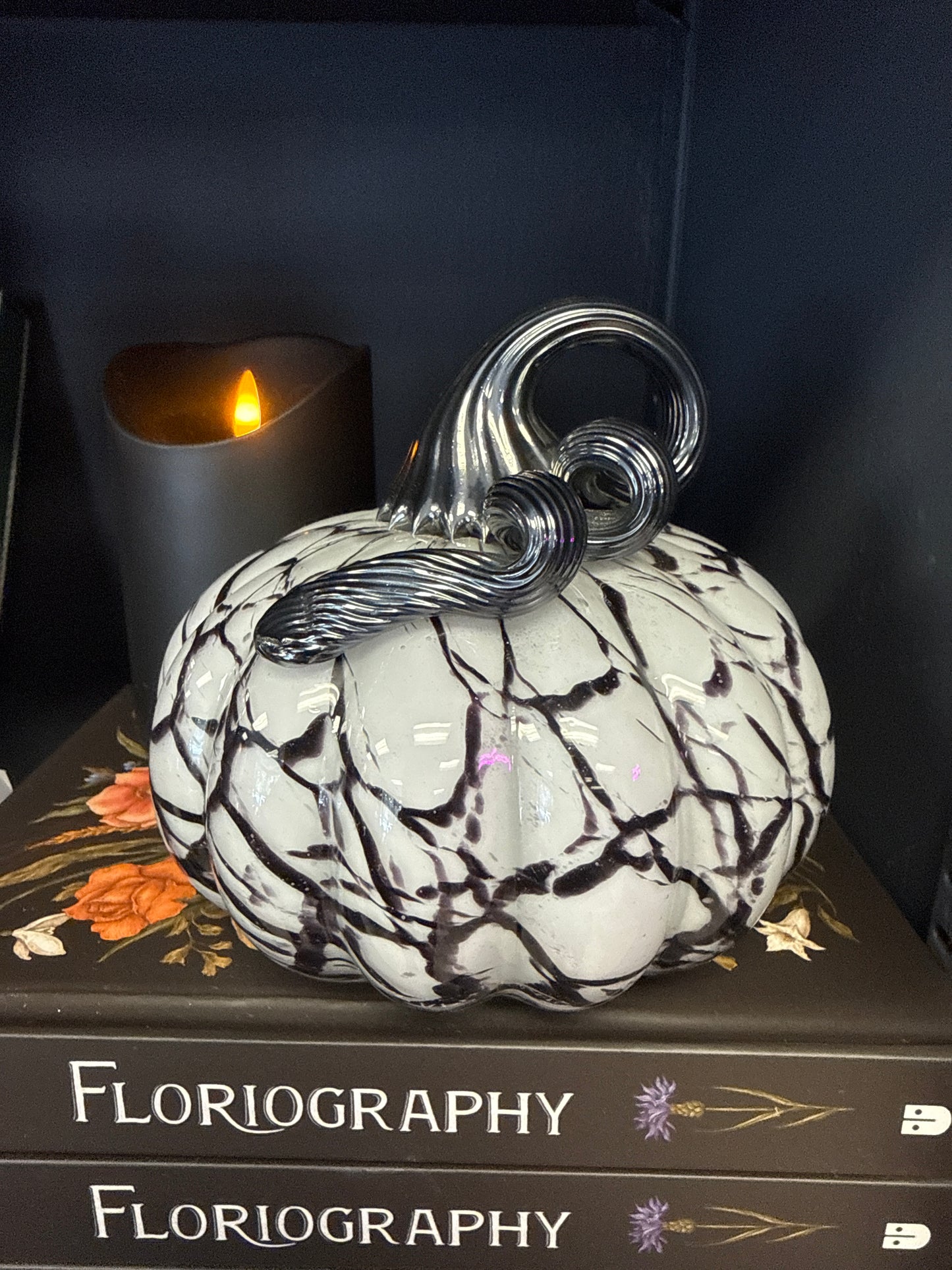 Hand Blown Glass Pumpkin