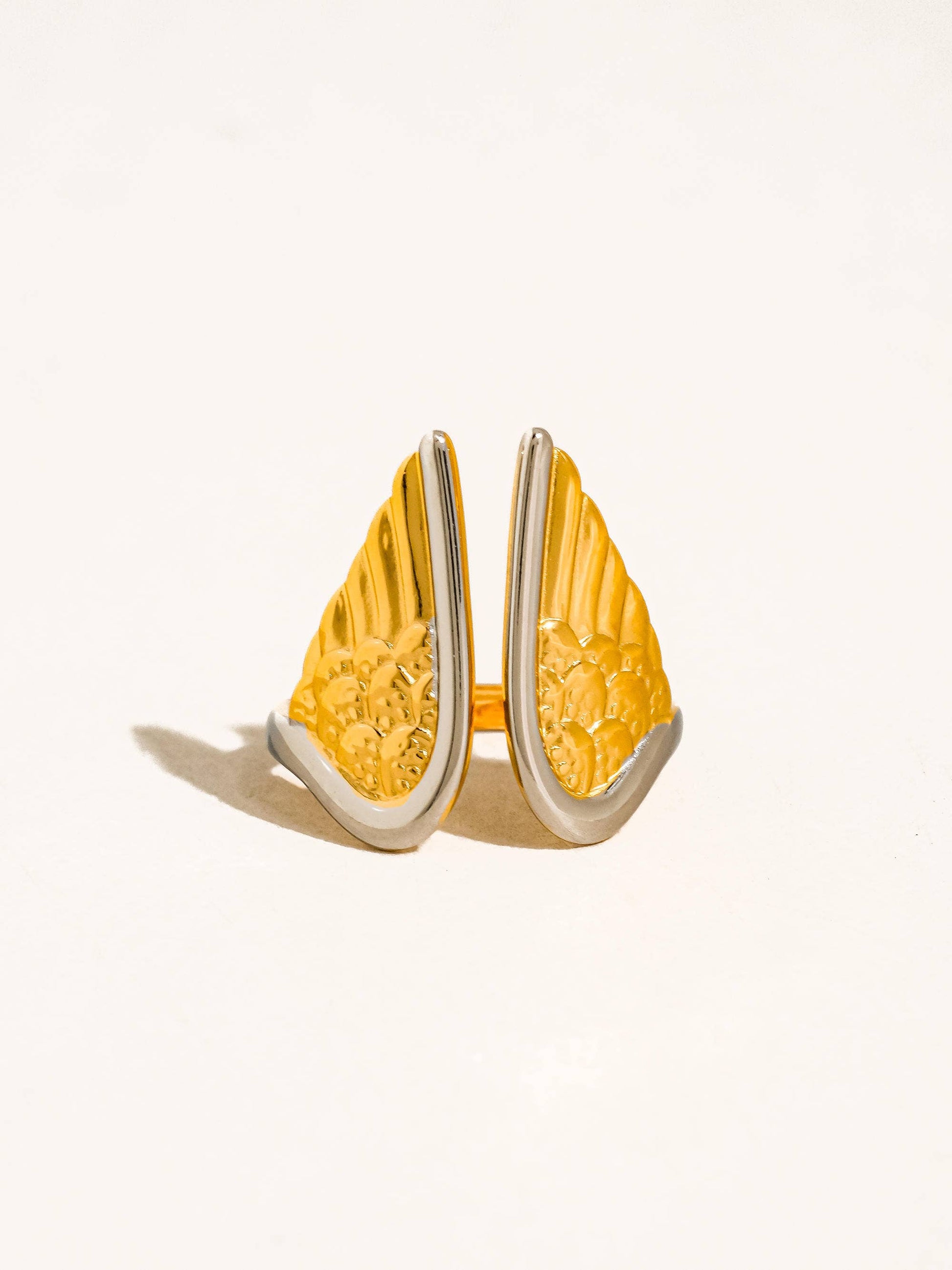 Silvane 18K Gold Non-Tarnish Angel Wing Ring - Cozy Coven