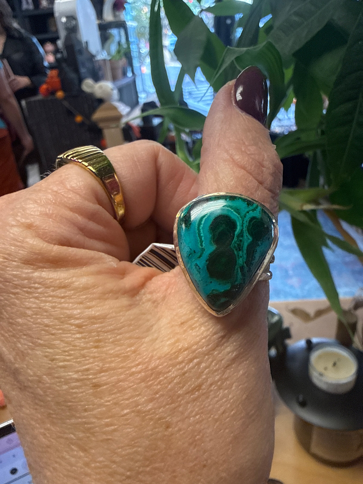 Chrysocolla Malachite Ring
