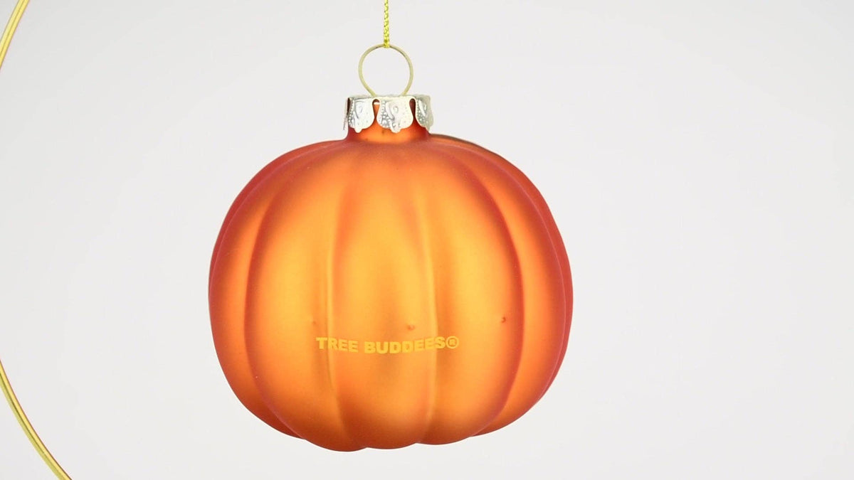 Pumpkin Glass Bulb Jack-o'-lantern Halloween Ornament - Cozy Coven