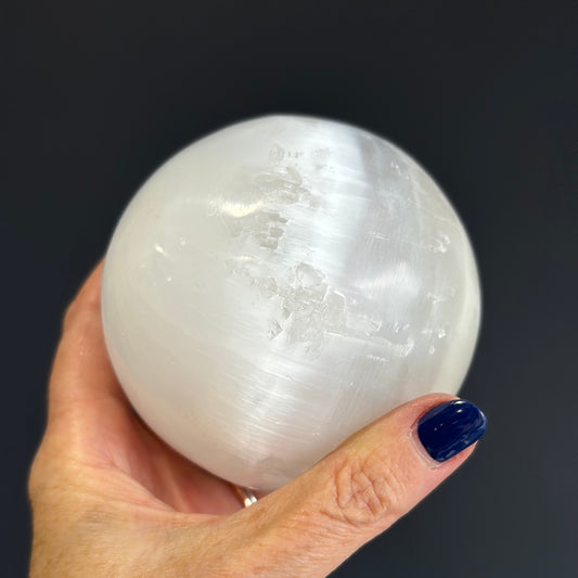Extra Large Selenite Sphere - Cozy Coven
