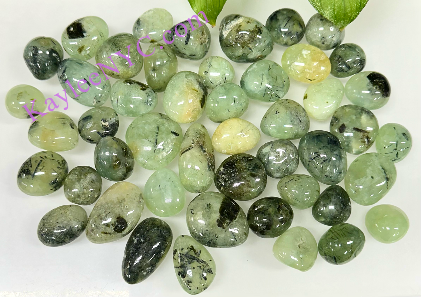 2 Lbs Natural Prehnite Tumble Healing Energy - Cozy Coven
