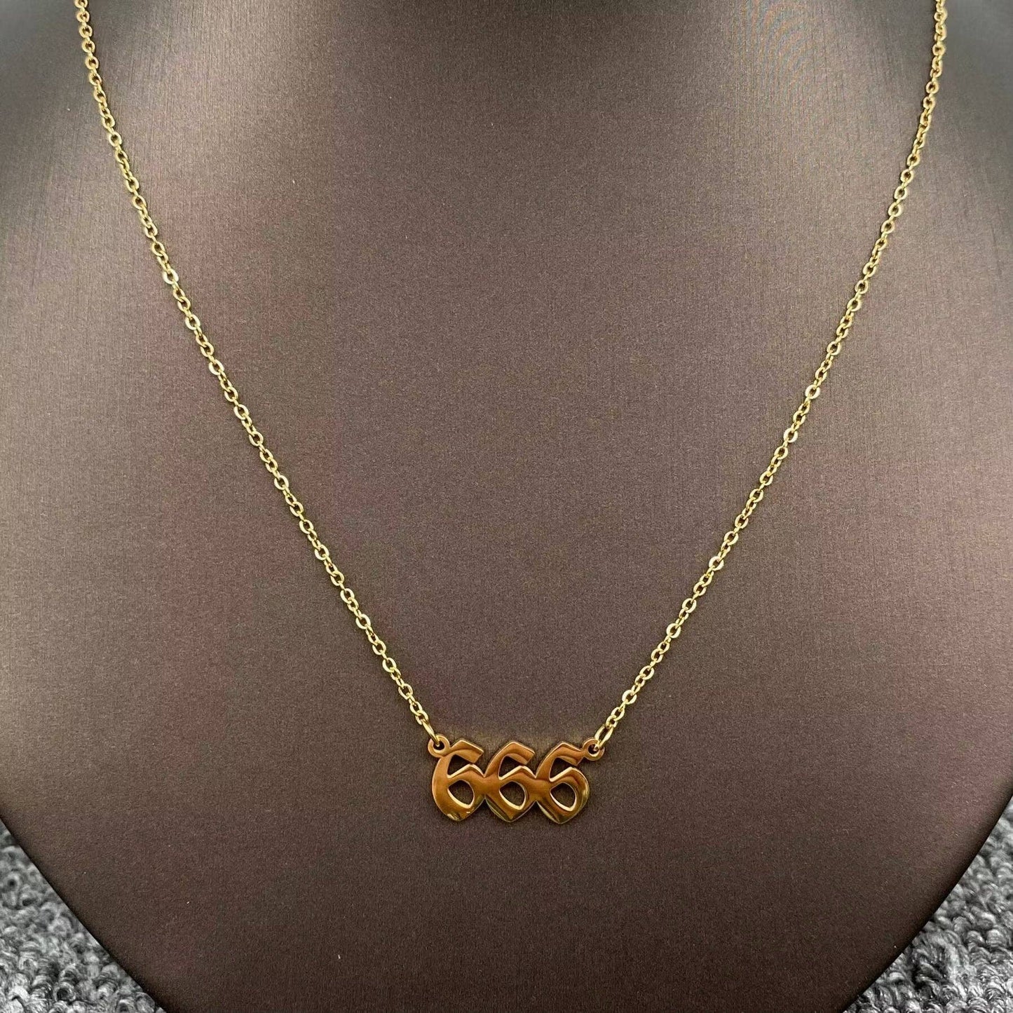 Lucky Numbers 18K Gold Plated Stainless Steel Necklace - FGS - Cozy Coven