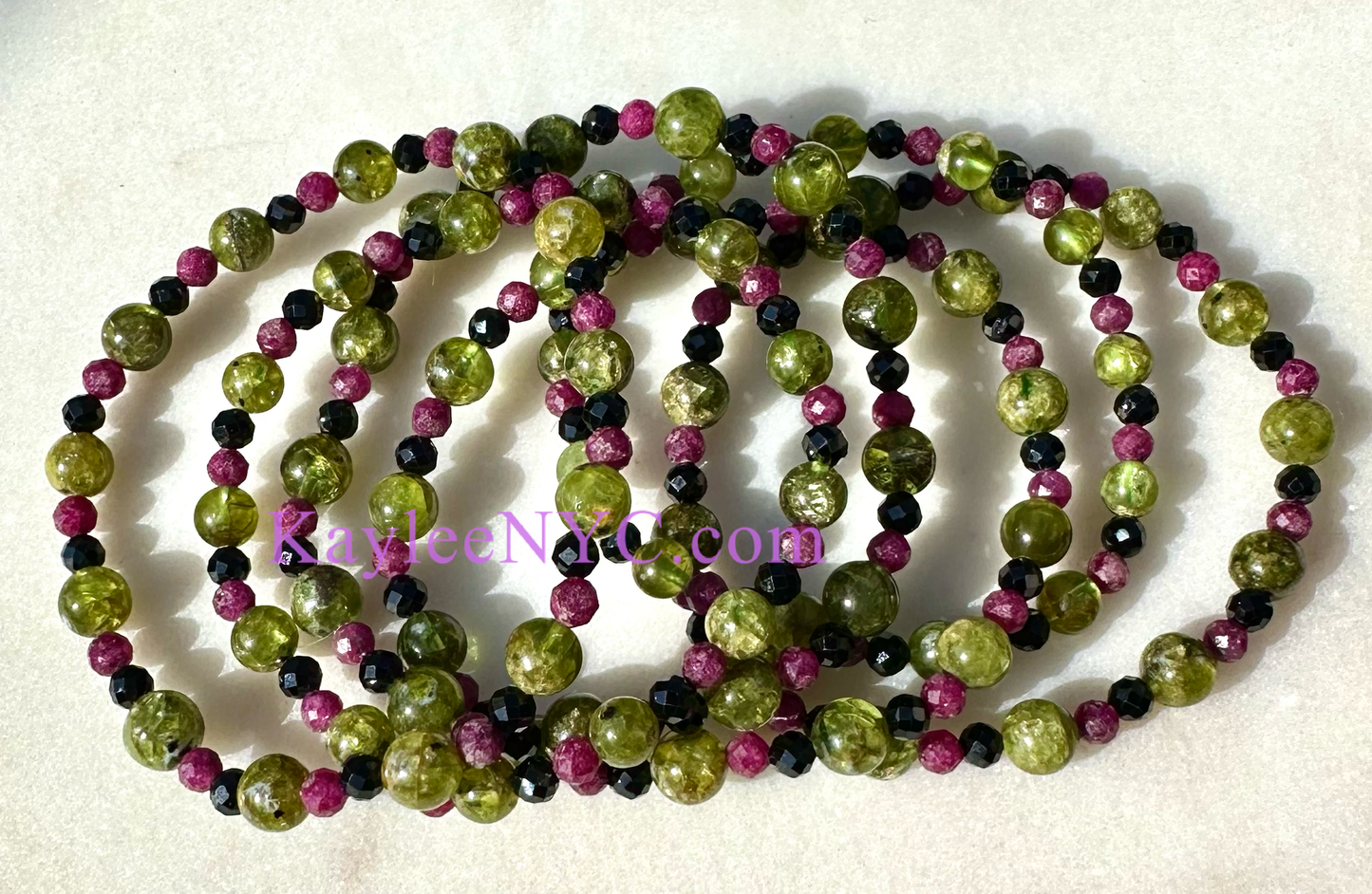 Leo Zodiac Natural Crystal Healing Stretch Bracelet ~7.5"