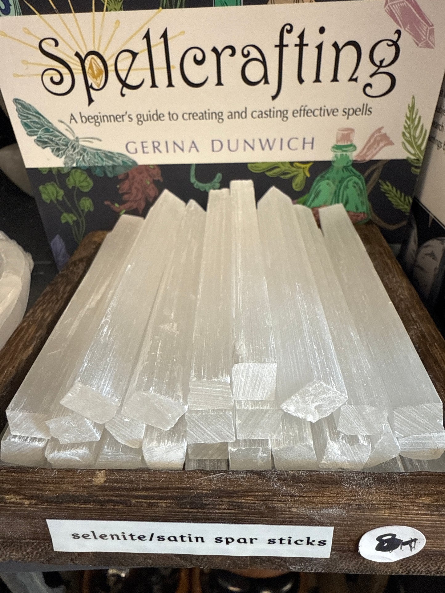 Selenite Crystal Wands (4 inch)  Imported from Morocco