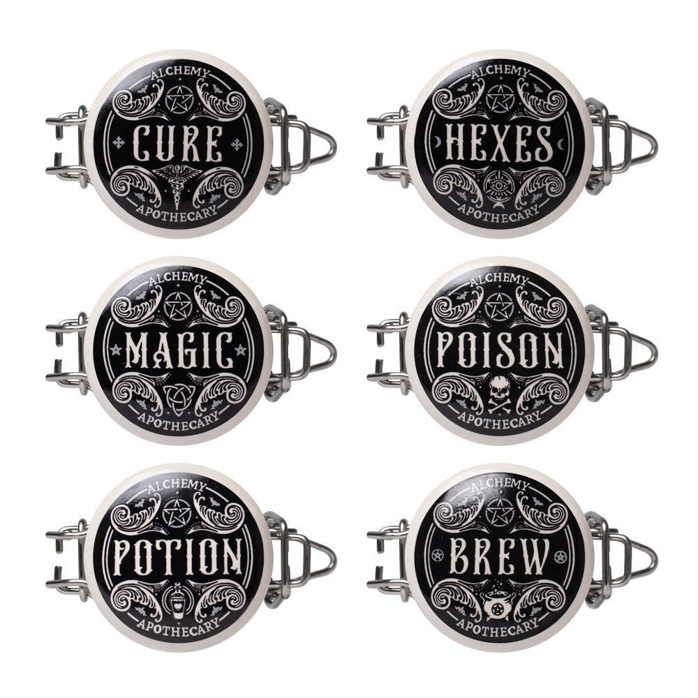 Witch's Spice Rack Storage Jars