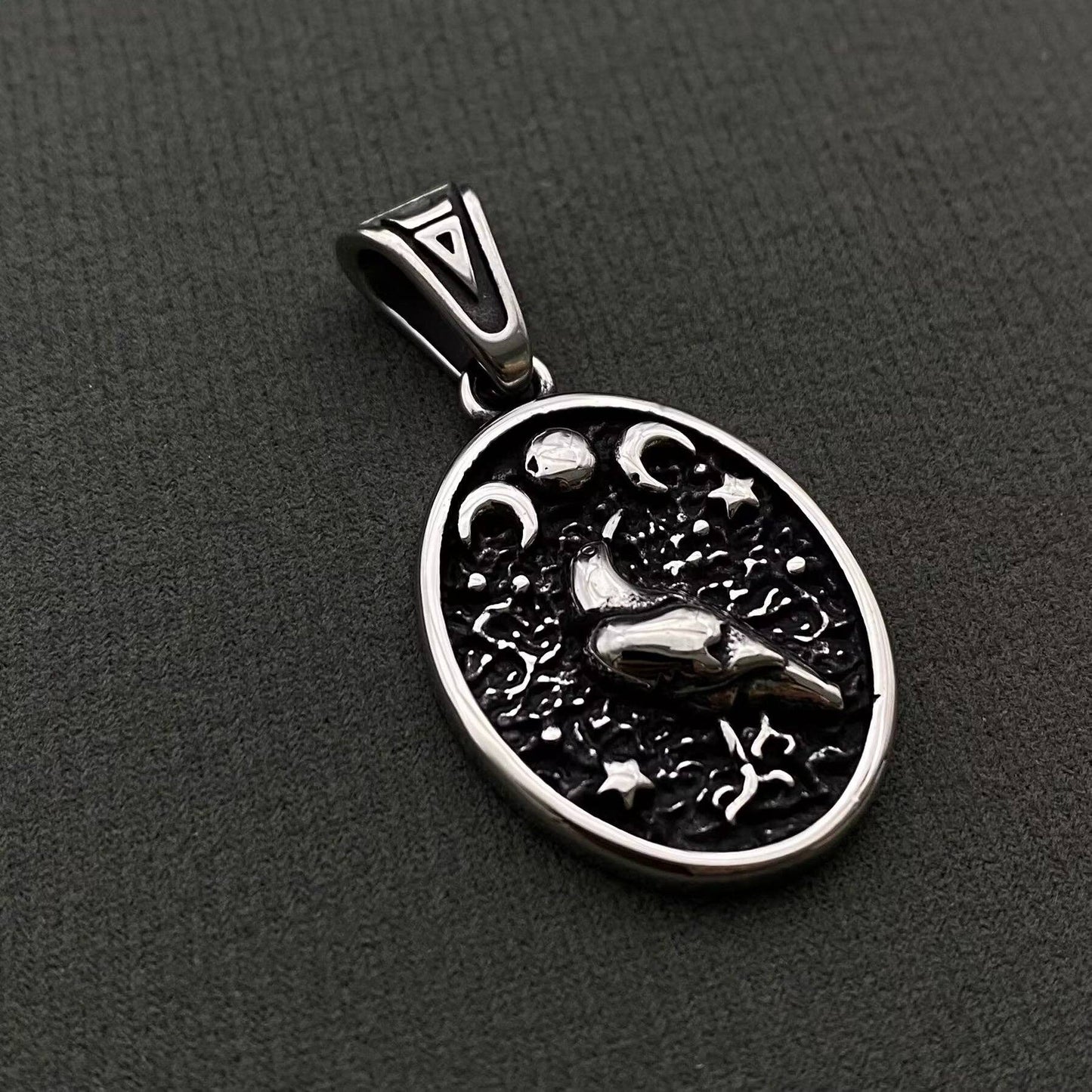 Viking Crow Stainless Steel Pendant