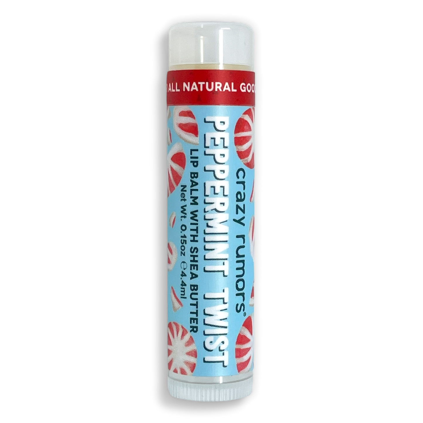 All Natural, Vegan Peppermint Twist Lip Balm - Holiday