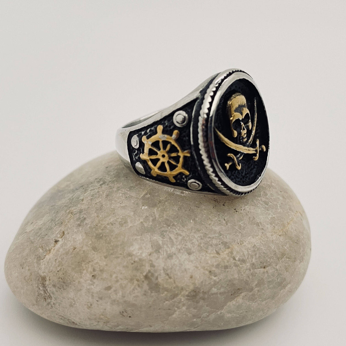 Stainless Steel Pirate Skull Ring