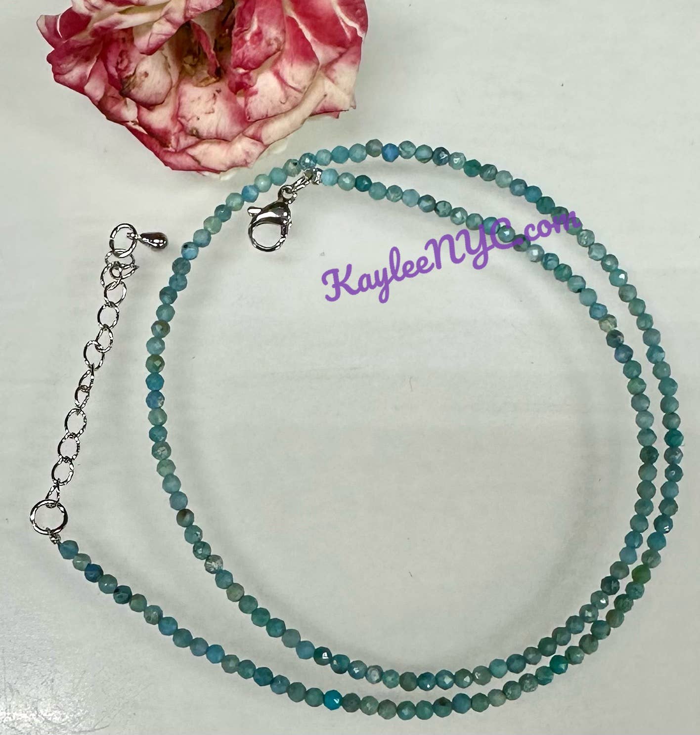 2mm Natural Blue Opal Necklaces Crystal