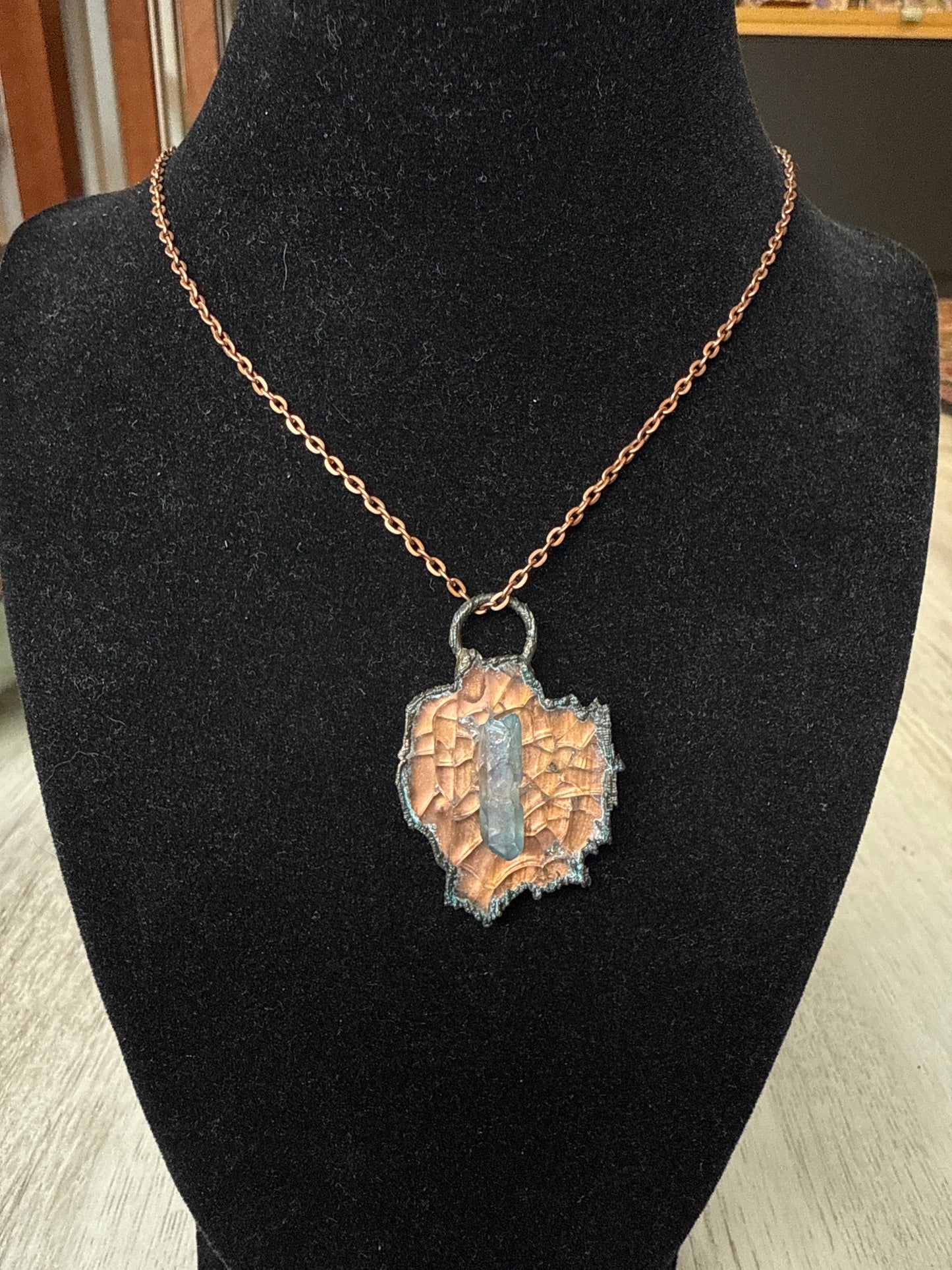 Aura Quartz + Shattered Glass Copper Electroplated | Handmade by Sacred Alchemy in Vermont