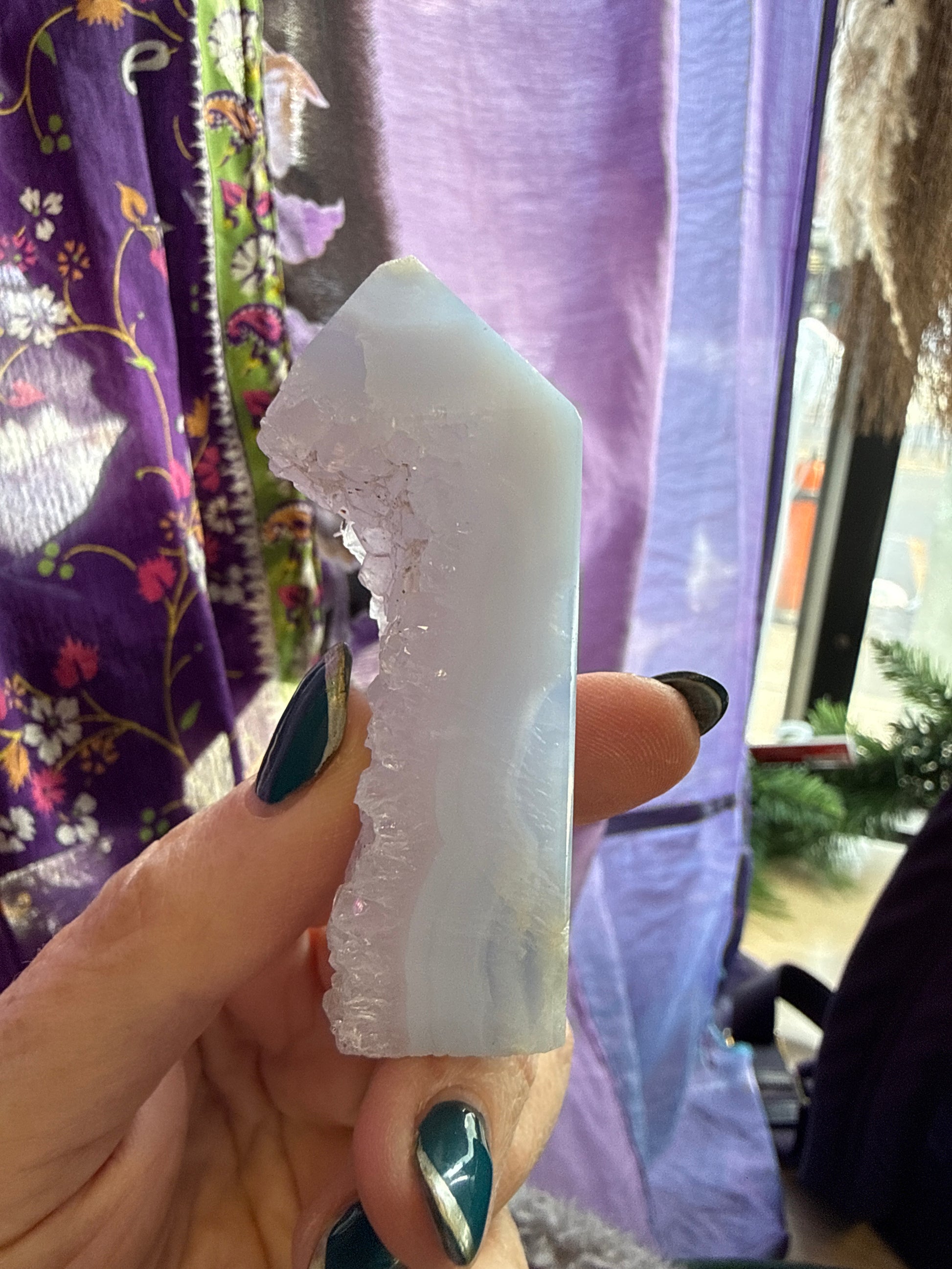 Blue Lace Agate Druzy Towers - Cozy Coven