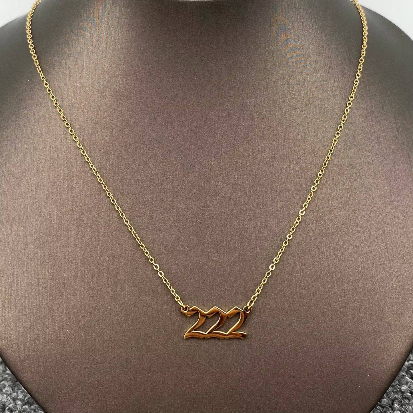 Lucky Numbers 18K Gold Plated Stainless Steel Necklace - FGS - Cozy Coven