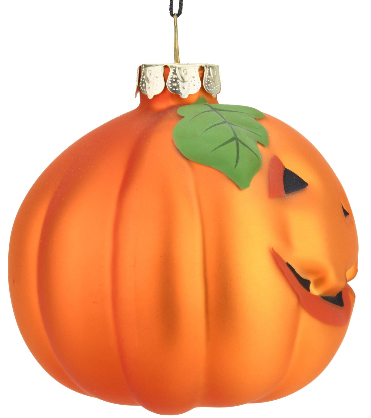 Pumpkin Glass Bulb Jack-o'-lantern Halloween Ornament - Cozy Coven