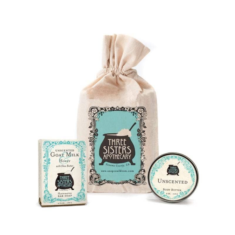 Muslin Gift Set Bar Soap & Body Butter