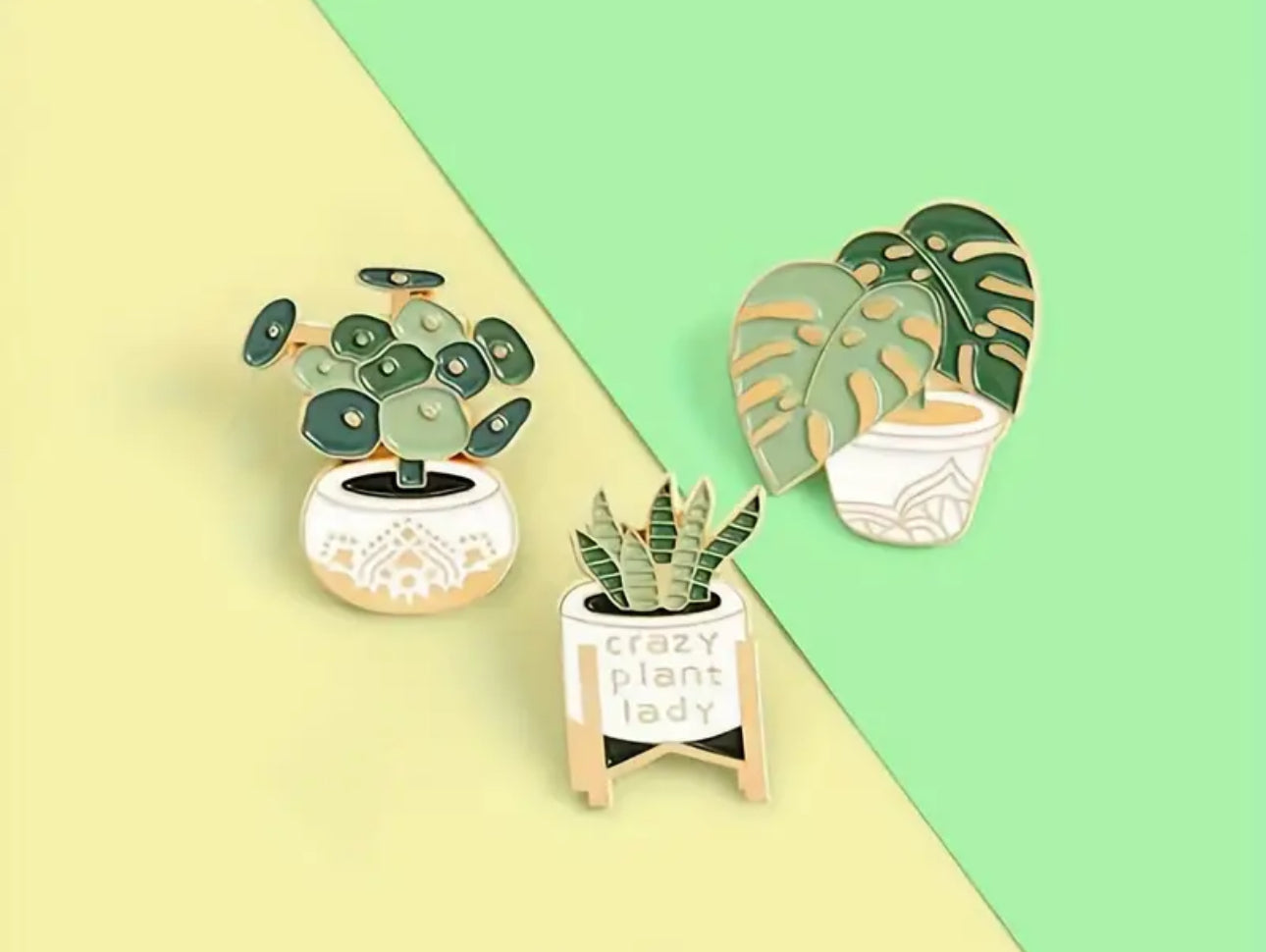 Plant 🪴 Lovers Set of 3 Enamel Pins