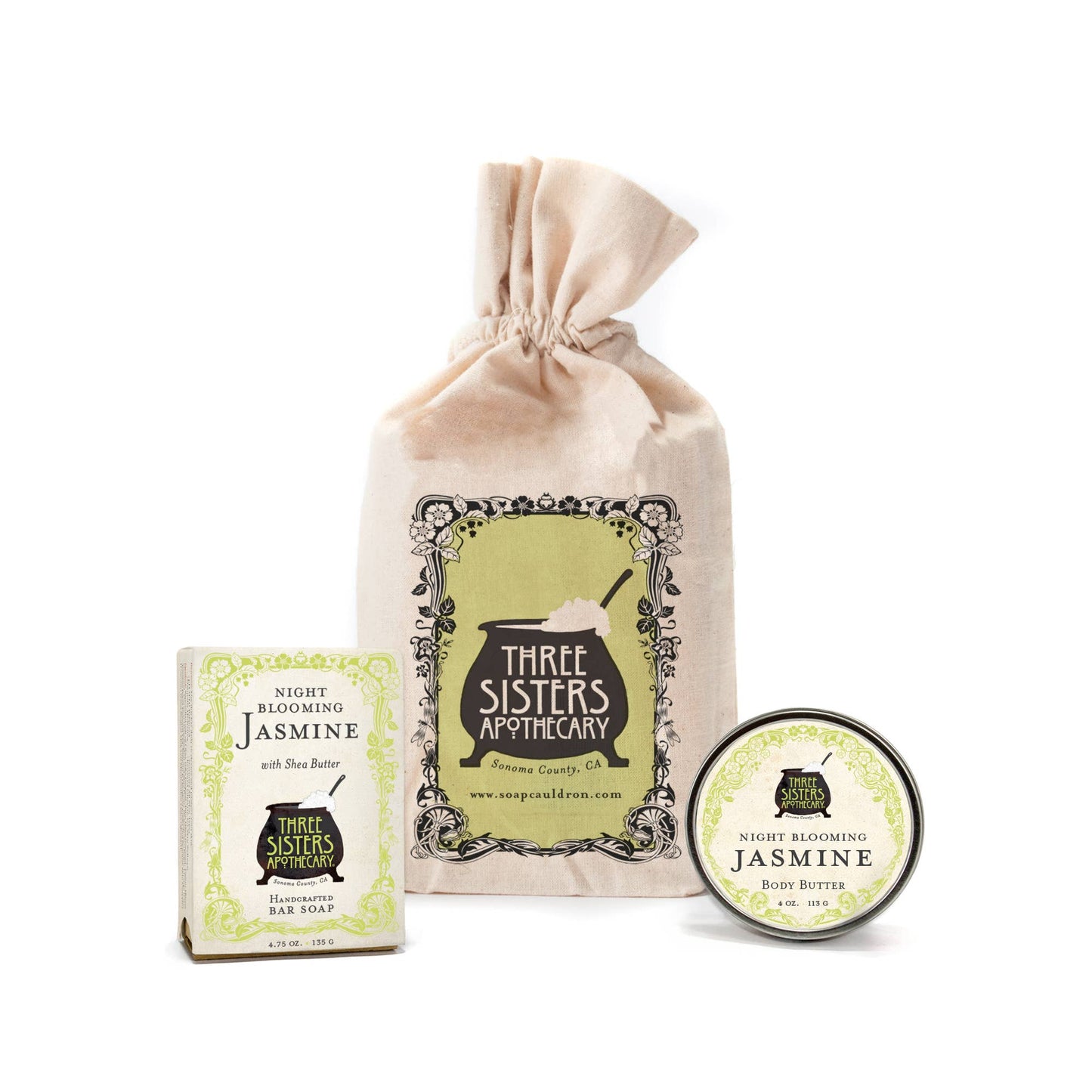 Muslin Gift Set Bar Soap & Body Butter