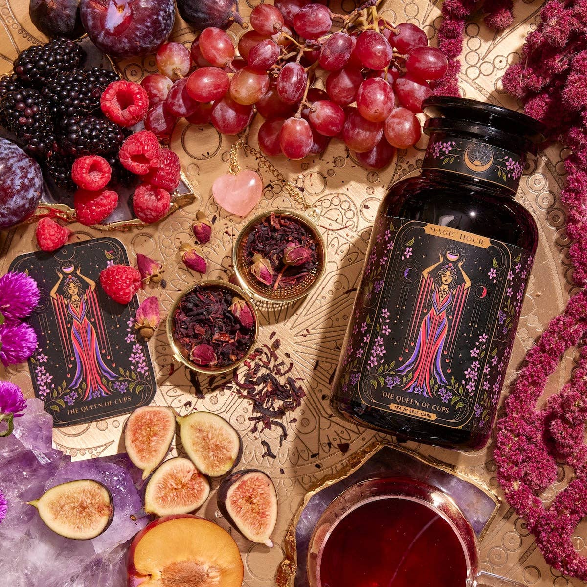 The Queen of Cups: Hibiscus-Vanilla-Berry Tea for Balance & Heart Health