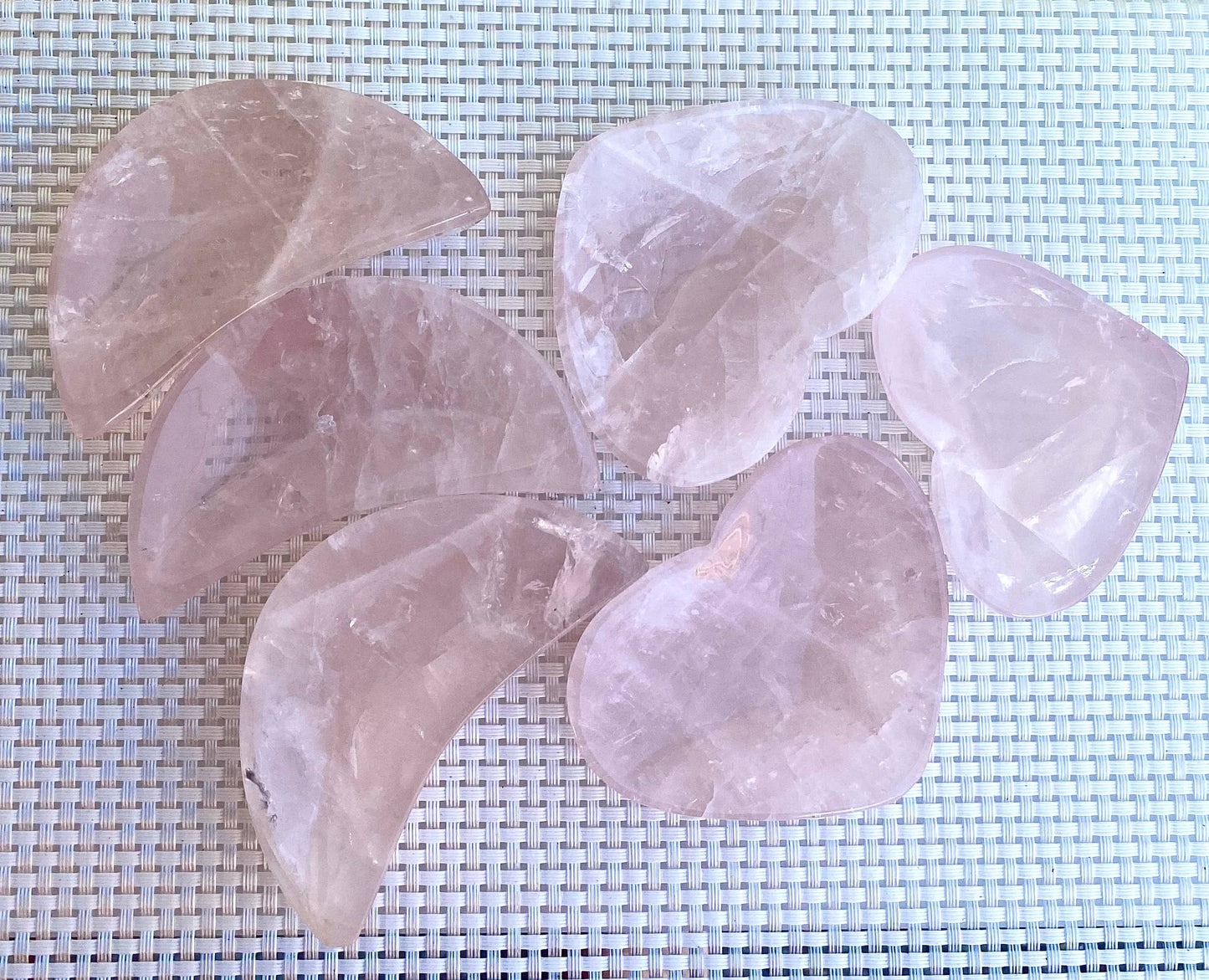 Rose Quartz Heart or Moon Bowl
