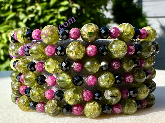 Leo Zodiac Natural Crystal Healing Stretch Bracelet ~7.5"