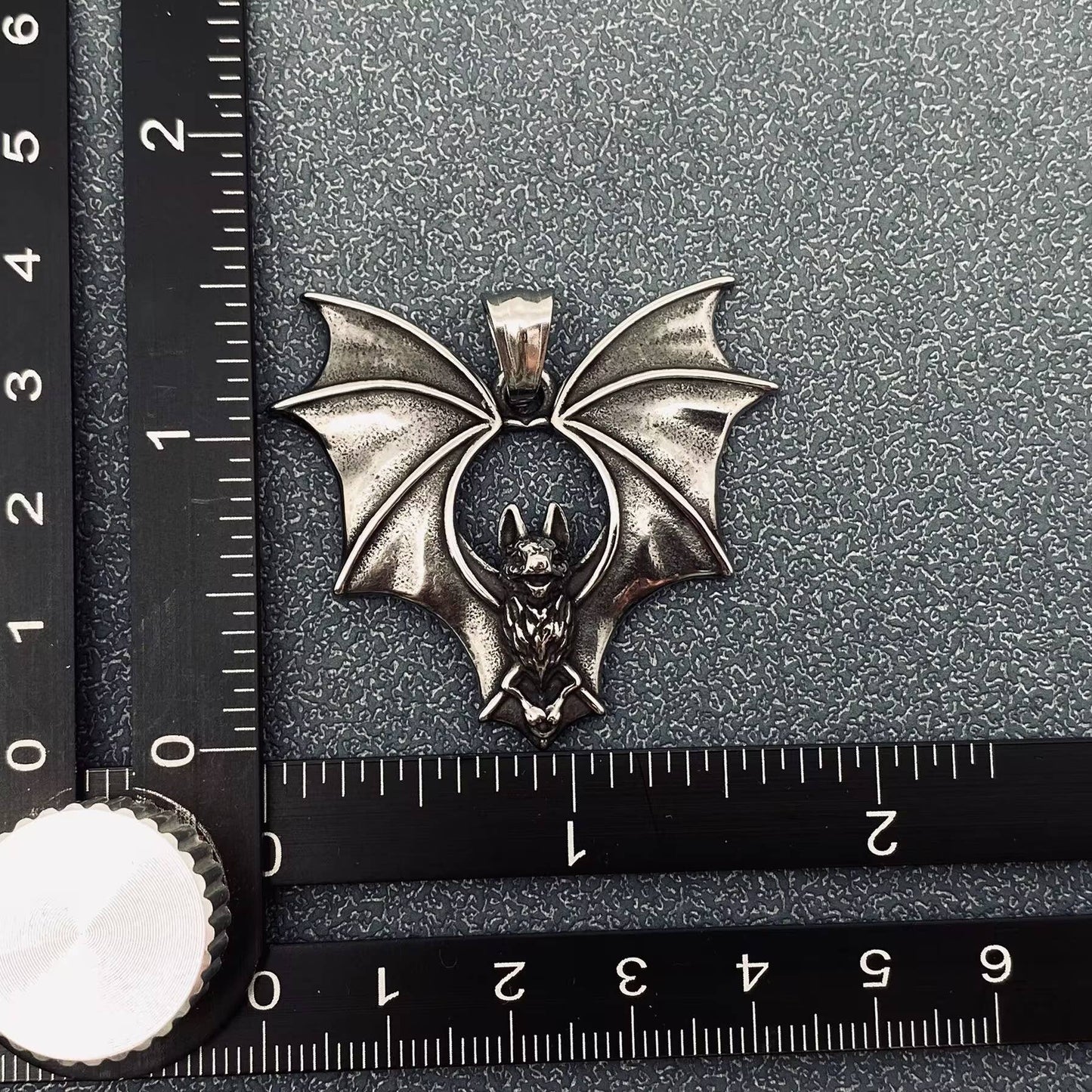 Gothic Stainless Steel Bat Pendant - MJ/MNP/GT - Cozy Coven